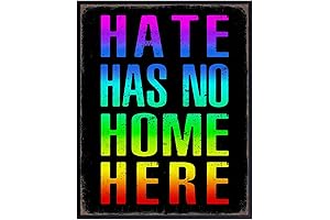 Hate Has No Home Here Poster - Black Art Decor