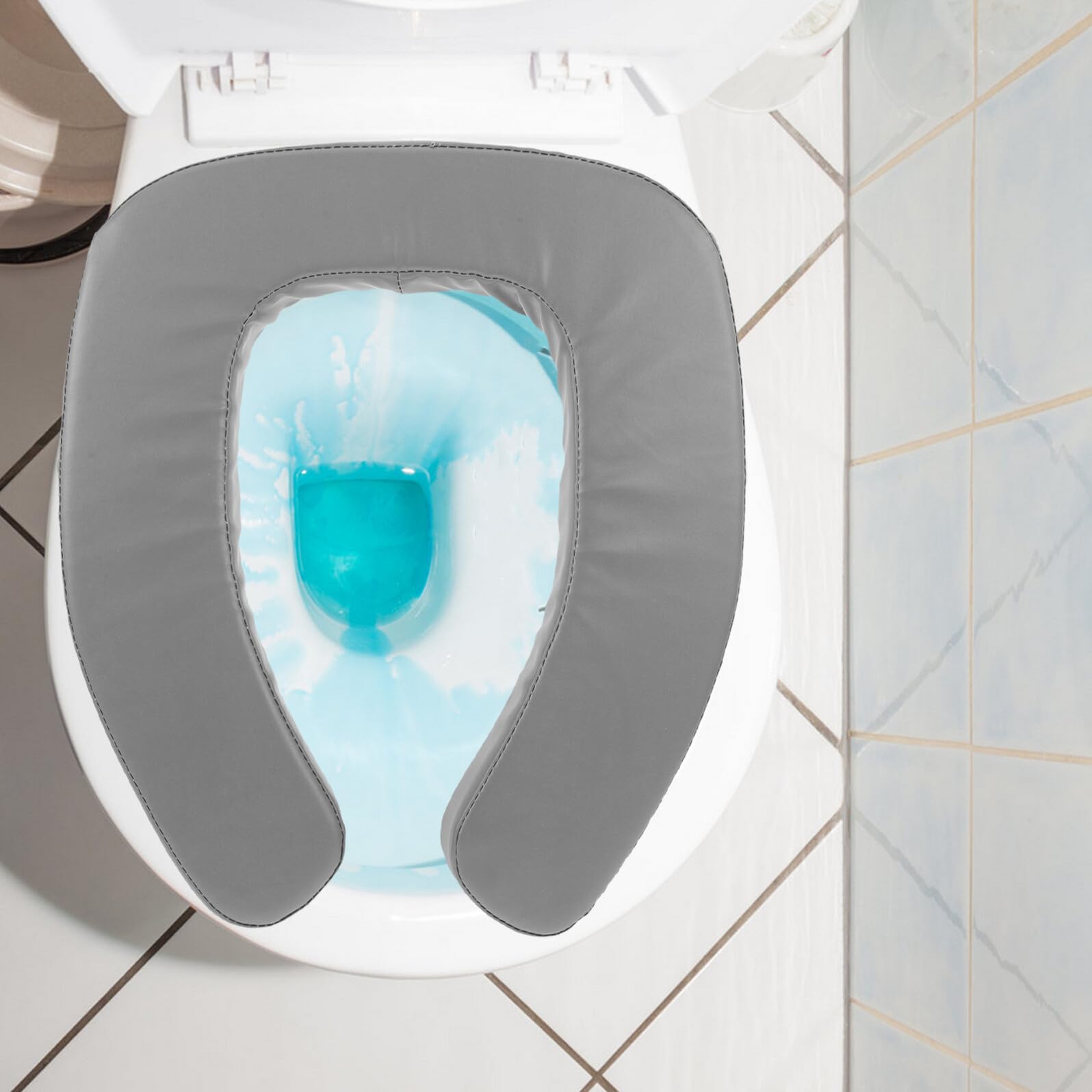 Cuscino Rialzo Wc Morbido, Chiusura a Strappo, Seduta | Seniors e Ragazzo Ragazza, Imbottitura in Spugna Pu, Lavabile e Riutilizzabile, Uso Bagno Domestico e Viaggio