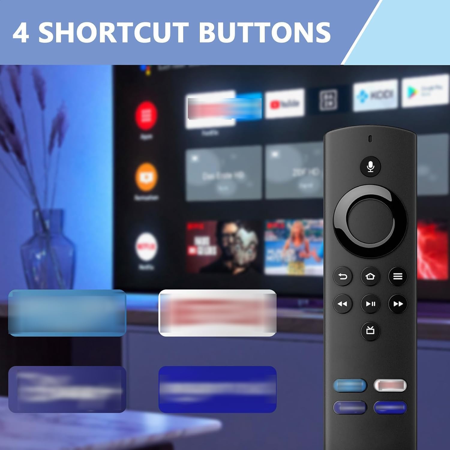 Replacement Voice Remote Control for AMZ Smart TV-Stick(2nd Gen, 3rd Gen, Lite, HD), für AMZ Smart TV Cube ((2nd Gen, 3rd Gen), Compatible with Insignia/Toshiba/Pioneer/TCL/Samsung Smart TVs - 4