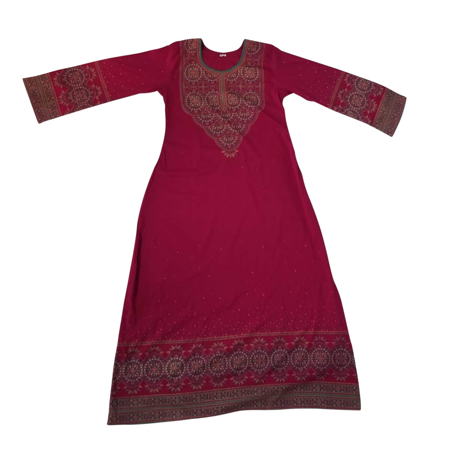 BombayFashions Women's Long Print Kaftan Abaya Long Sleeve Blouse