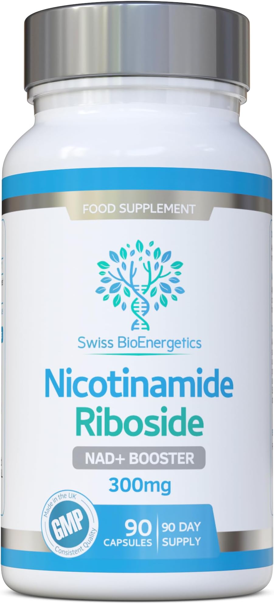 Nicotinamide Riboside 300mg, 90 Capsules - Ultra High Purity NR to Boost NAD+ Levels & Assist Anti-ageing – No Artificial fillers - Made in The UK - Suitable for Vegans