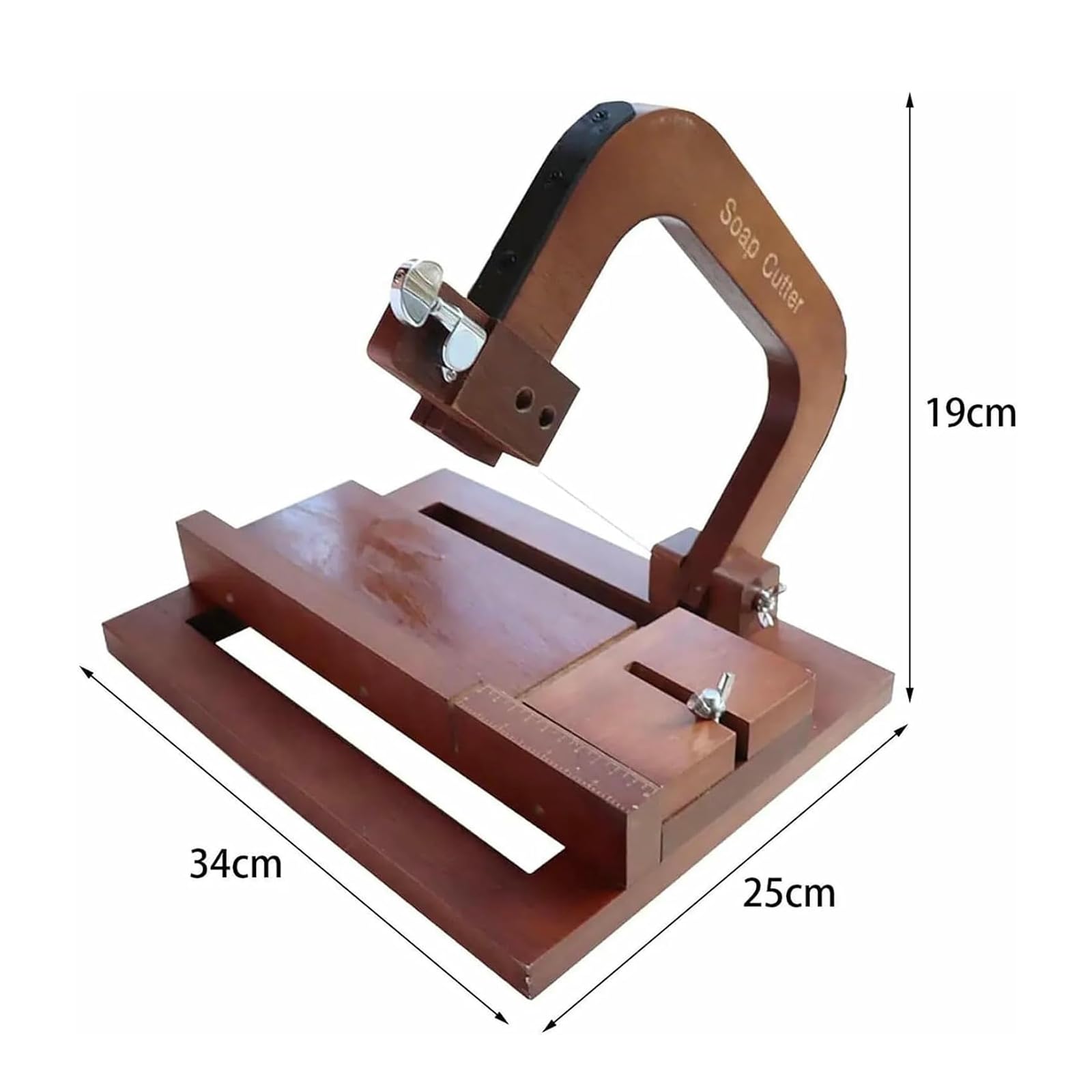 Cortador de jabón de madera ajustable con alambre, herramienta profesional de escala transparente para hacer jabón de bricolaje