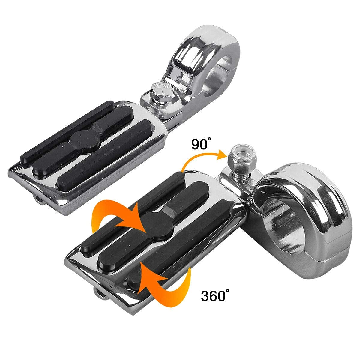 Green-L Estriberas universales para motocicleta de 1.25 pulgadas con soporte de abrazadera P para Suzuki Harley Touring Road King Street Glide Electra Ultra 32 mm Crash Bar