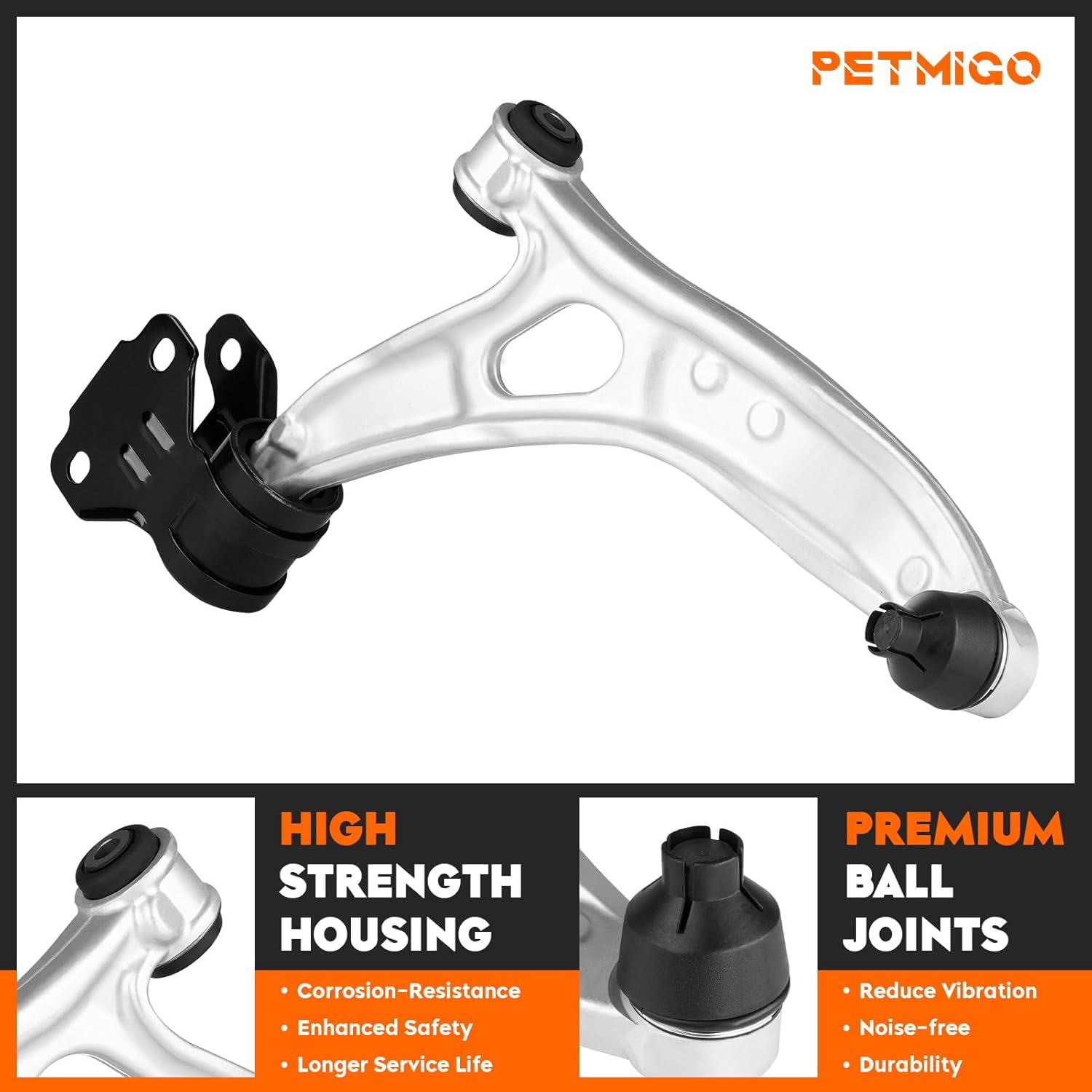 Front Suspension Lower Control Arms for Ford C-Max 2.0L 2013-2018, Focus 2012-2018 (Excluding 15 Inch Wheels) (Excluding ST Models), K622788 K622753, 2PCS