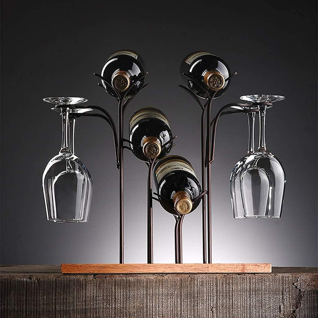 Wine Rack Storage Wine Rack, Freestanding 4/6/8 Bottle Wooden Wine Rack Antique Storage Box A