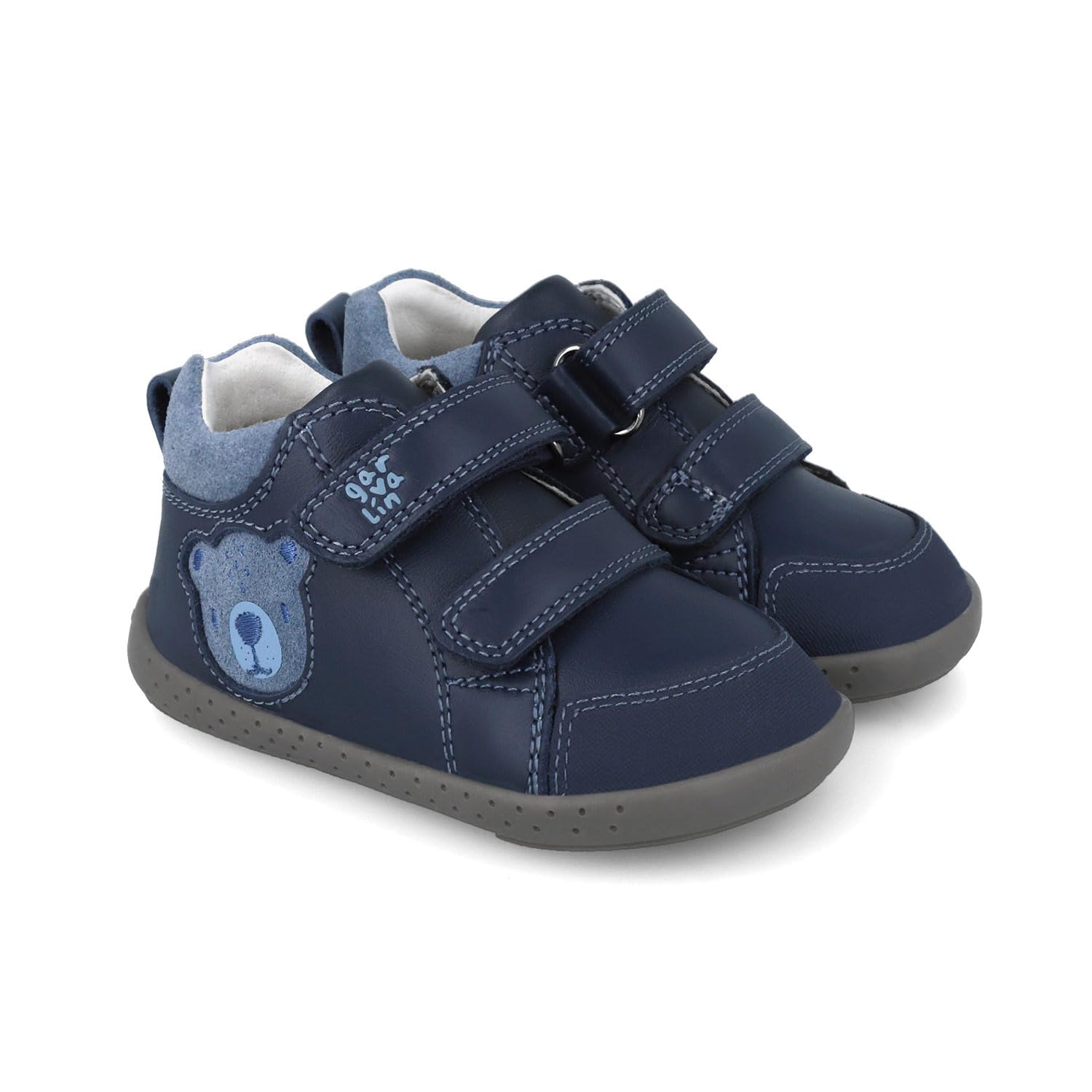 Garvalín Botín Barefoot Oso Niño Bebé 251309-A183 Color Azul Suela Flexible