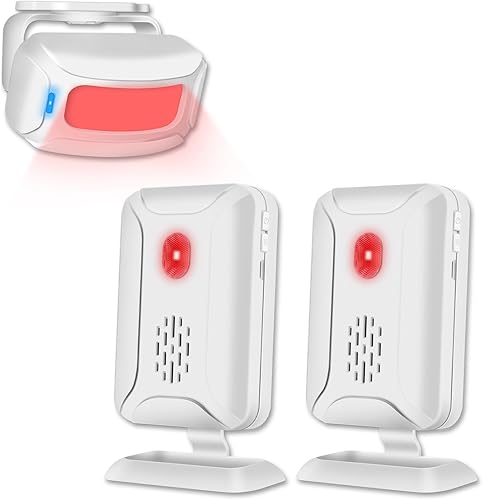 GREENCYCLE Timbre con sensor de puerta, alarma con detector de movimiento, timbres de puerta comerciales para entrada de negocios, alerta de