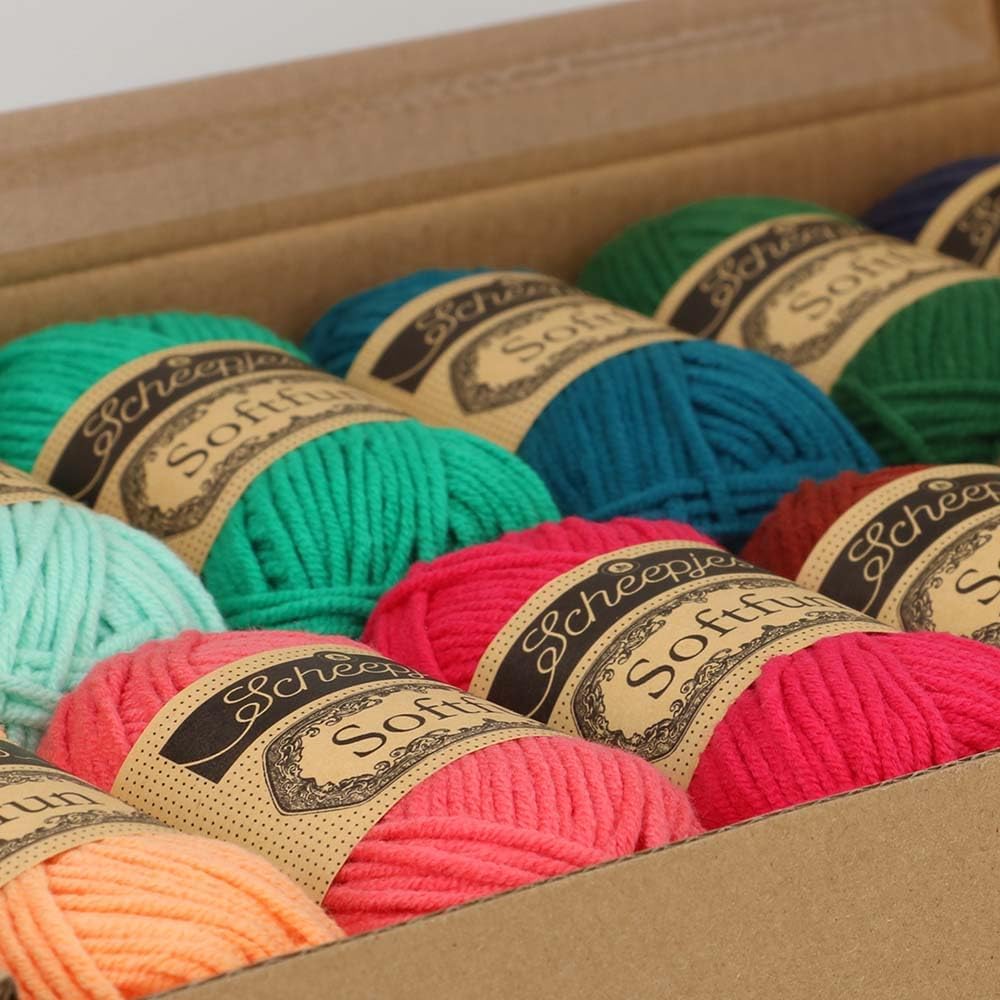Scheepjes Softfun Color Pack Yarn, 12 x 20 g - Floral Fantasy