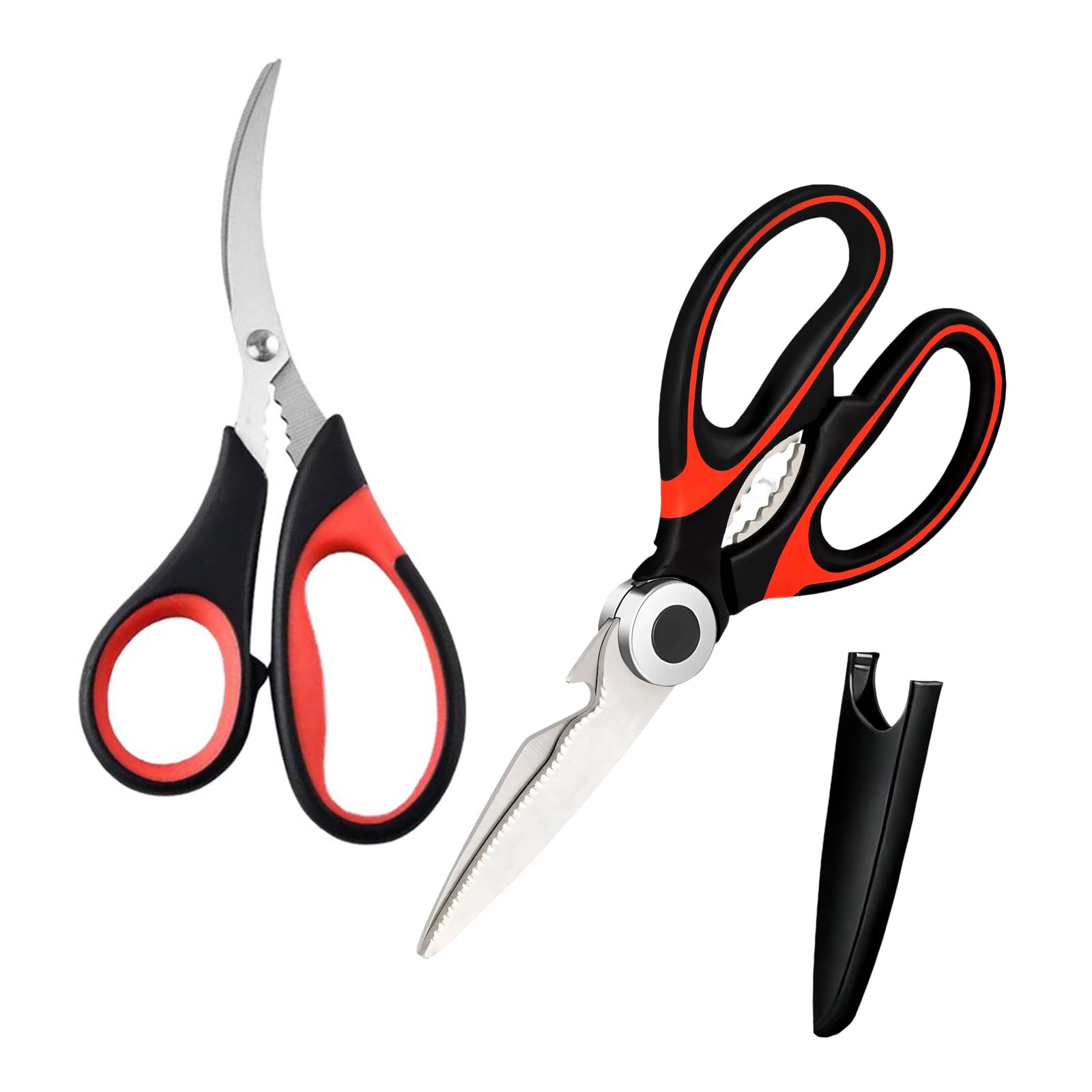 ZEPFJHE 2.5mm Thick Culinary Scissors with Ergonomic Handle Kitchen Shears for Seafood and Poultry Cooking Strong Cooking Scissors