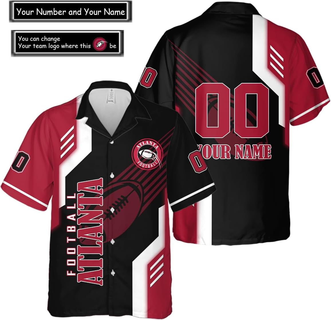 Personalized Atlanta Football Team Falcons Hawaiian Shirts for Men, Gift for Fan
