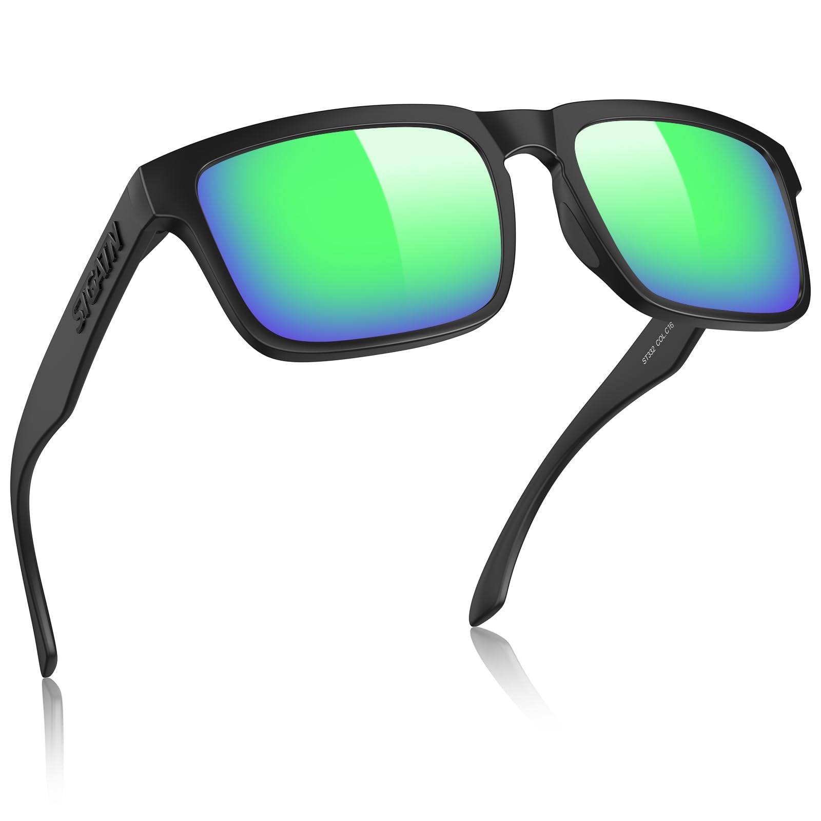 STGATN Big Heads XL Occhiali da sole da uomo con protezione UV polarizzata, montatura larga 155MM per visi grandi, occhiali ultraleggeri TR90 per la guida, la pesca e lo sport Categoria 3