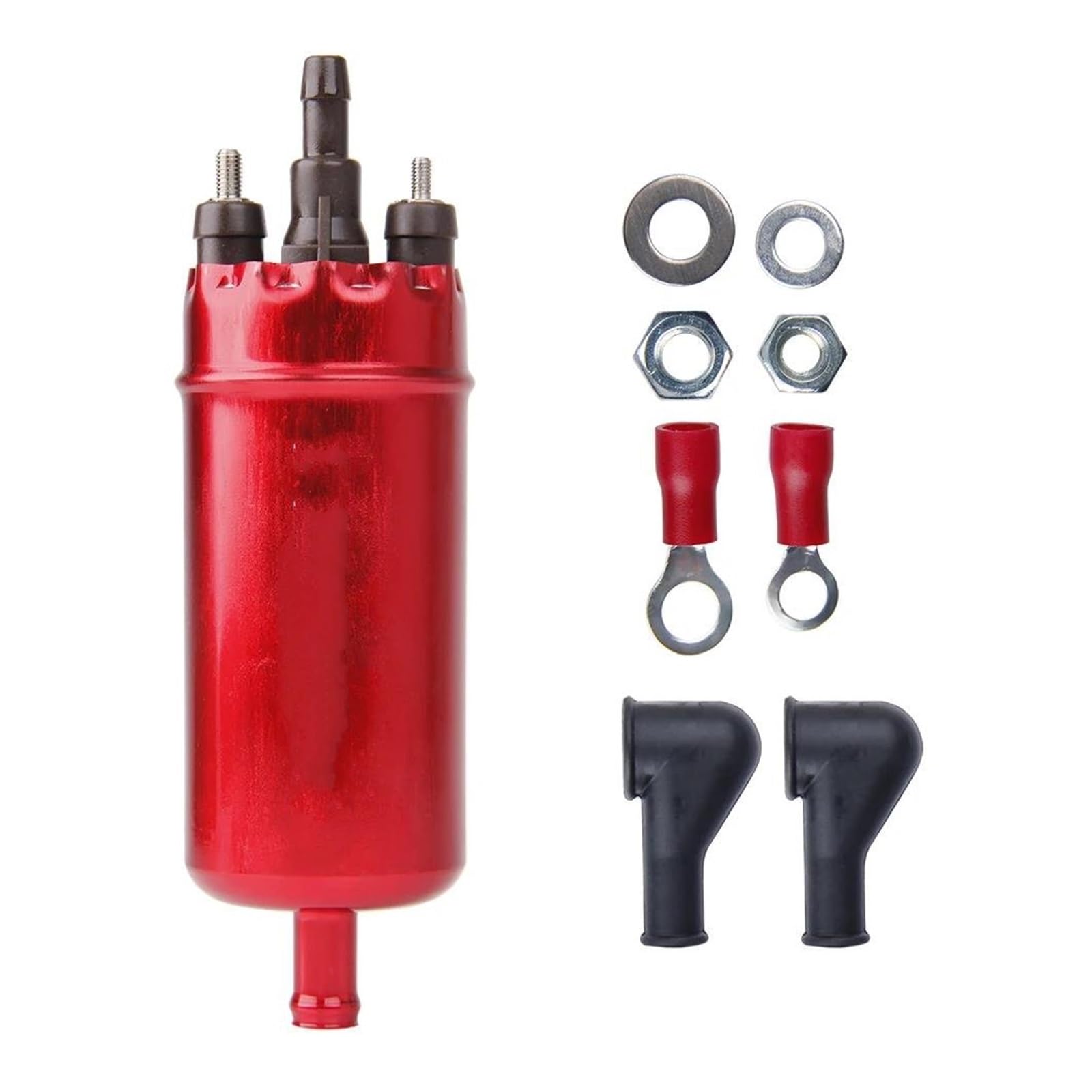Elektrische Inline Kraftstoffpumpe Elektrische Kraftstoffpumpe 125 PSI 135 L/h Ölübertragung Hochdruck Inline 0580464070(rot)