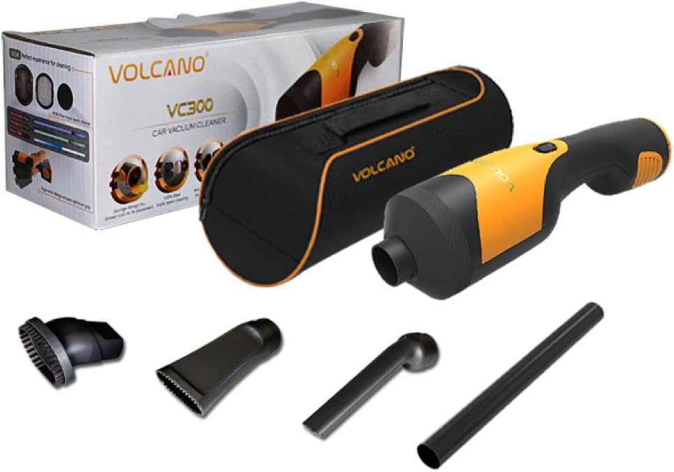 Car Vacuum Cleaner - Small, Lightweight and Easy to Use - Handheld Vac That Works at Any Angle with Powerful Wet/Dry Suction - Includes a Protective Carrying Case