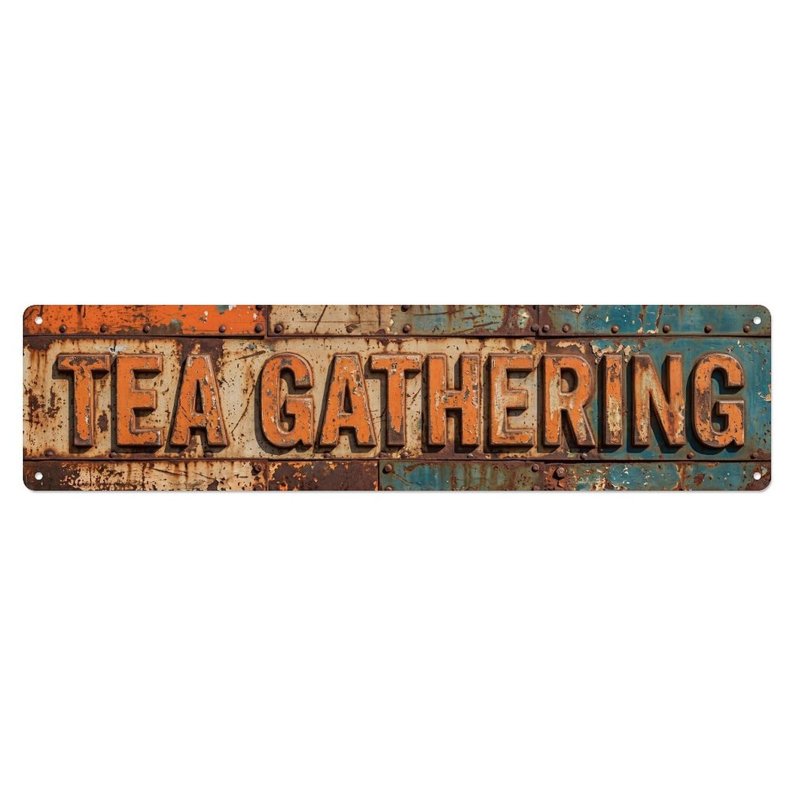 Tea Gathering Retro Cafe Metal Tin Sign