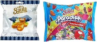 بونبون بنكهة الفواكه المختلطة من ساولا بارادايس من 90 قطعة وبونبون زبدة من 90 قطعة