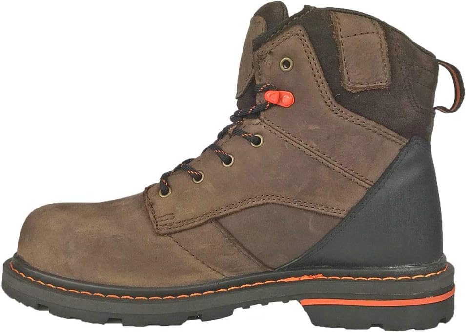 Hoss Boots Mens Brown Leather Carson 6in Soft Toe Work Boots 11 4E