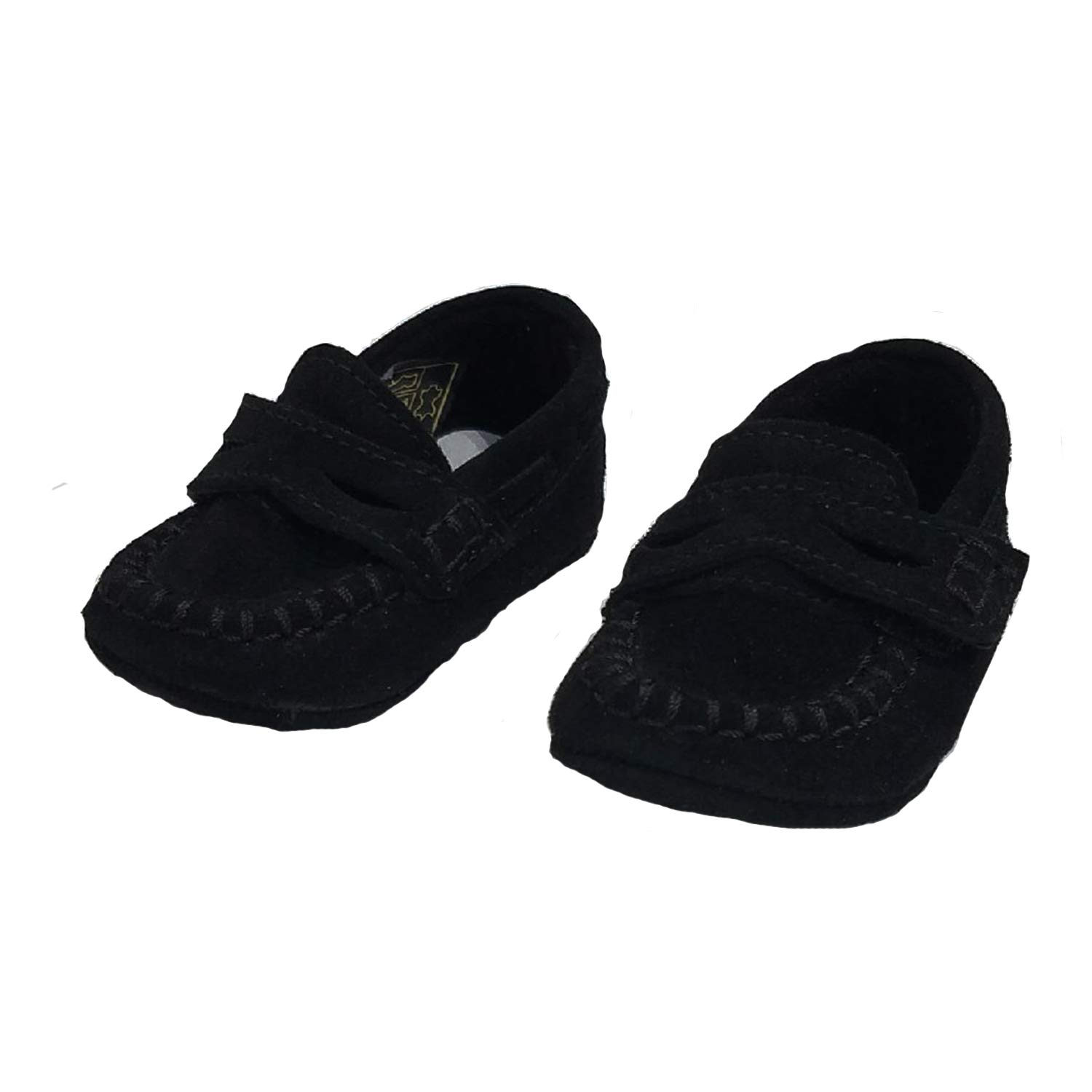 Baby Unisex Francis Leather Soft Sole Shoe (3-6 Months (EUR 17), Suede Black)