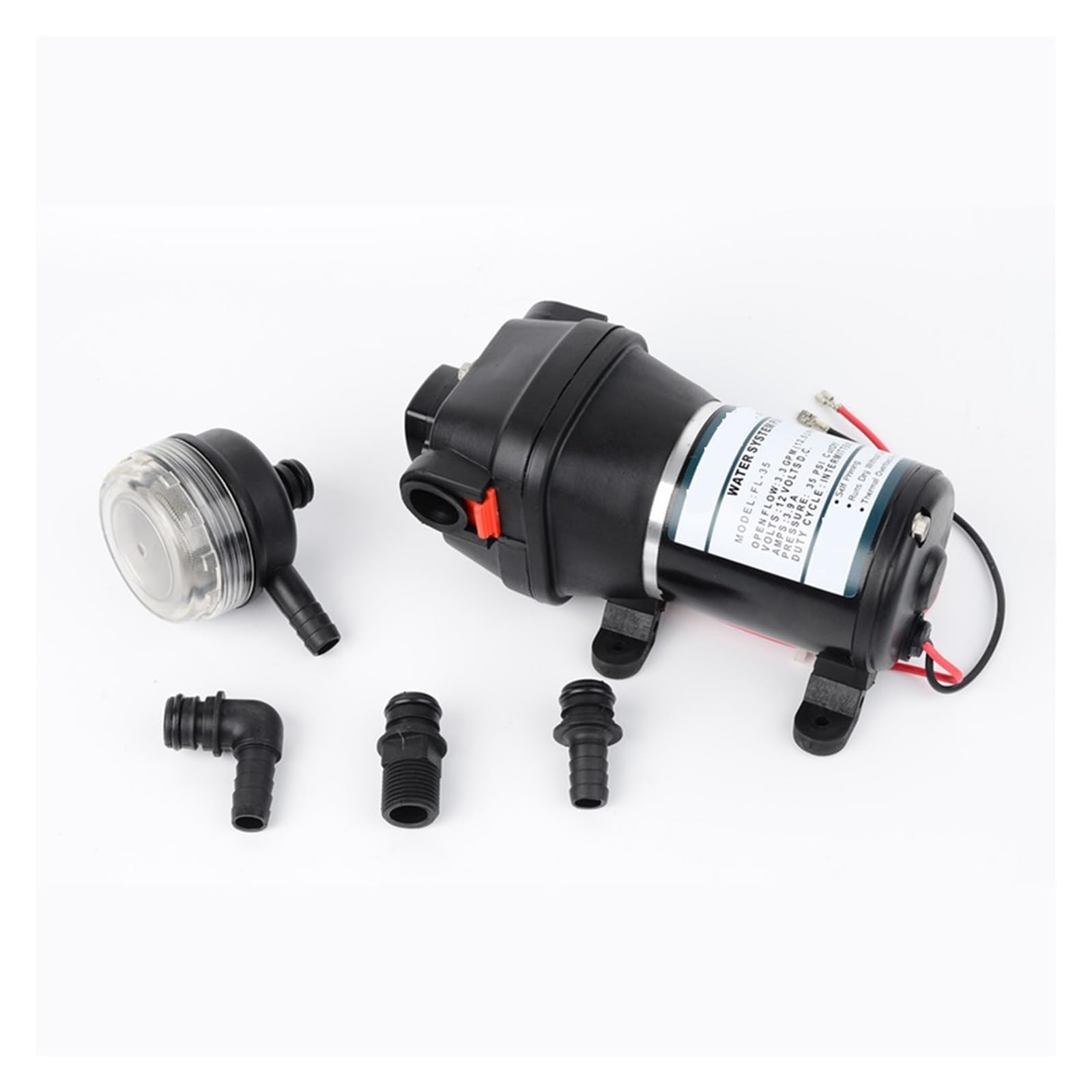 12V 24V 120W 35PSI Lift Max 20m DC Micro Bomba De Diafragma Riego Autocaravana Coche Suministro Agua Refuerzo Funcionamiento Suave Caudal Constante Fiable