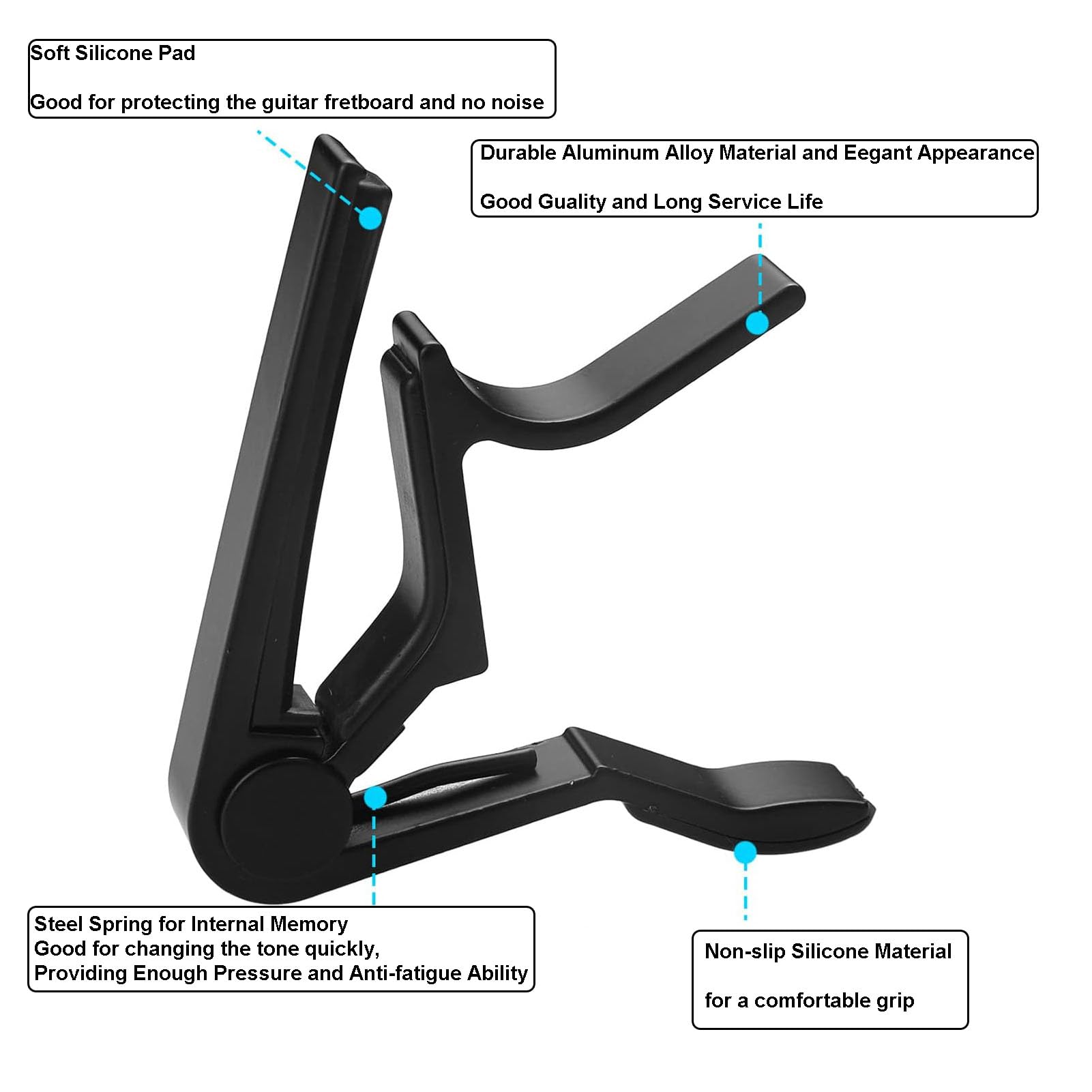 Capo?Guitar Capo for Acoustic Electric Bass Guitar Ukulele (black)