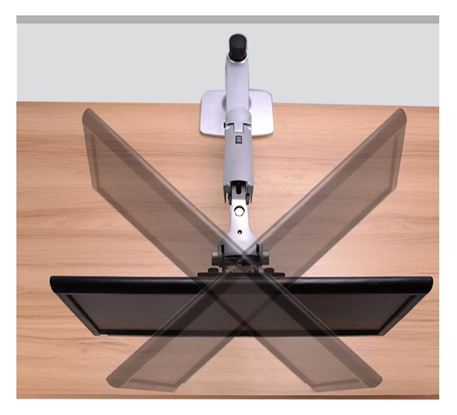 Supporto per Lo Stand del Computer Supporto for Monitor da Tavolo Full Motion 17-32" Supporto for Monitor in Alluminio con Braccio a Molla Meccanica Carico 10 kg Elevata flessibilità(Noir)