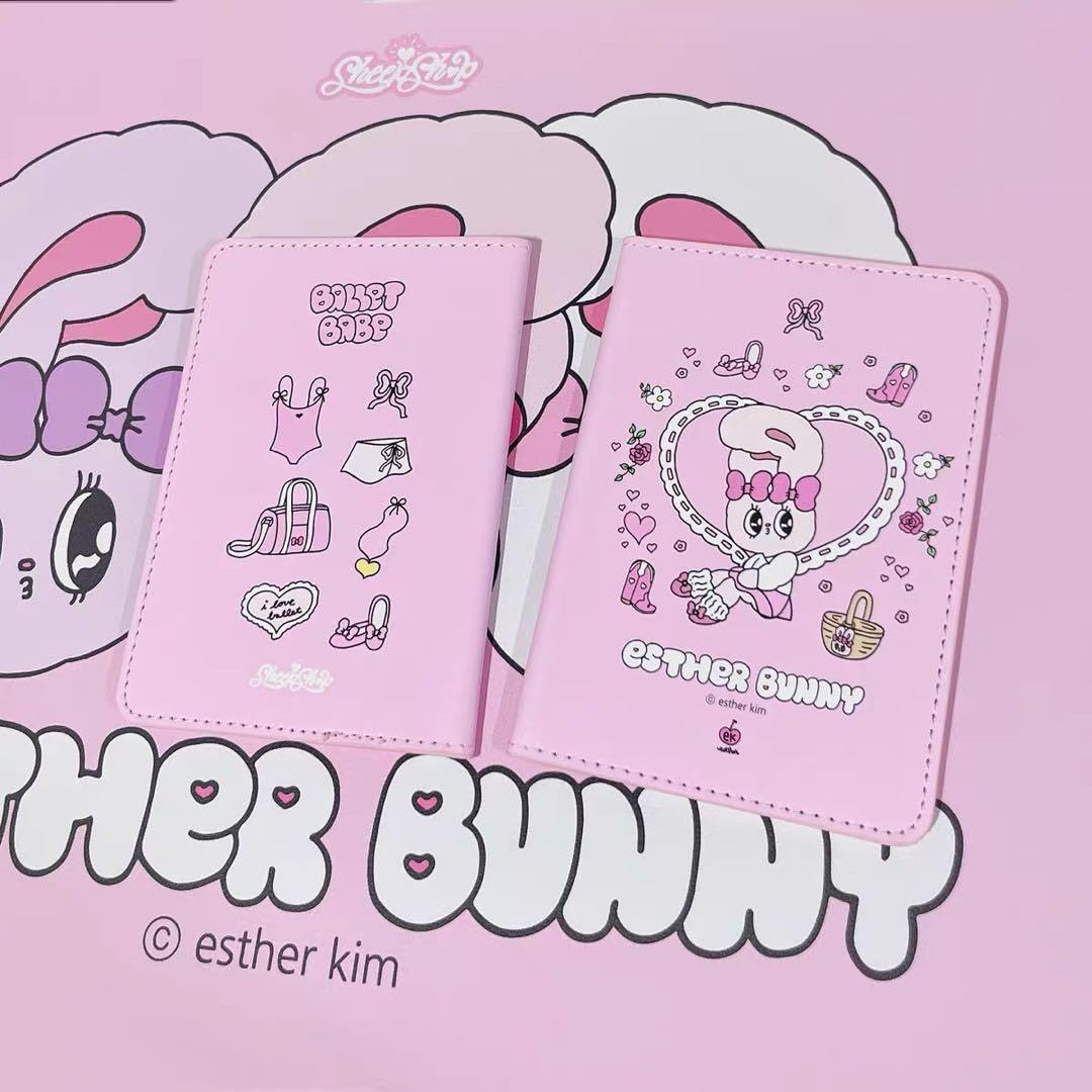 Amazon.co.jp: エスターバニー パスポート ケース カバー 韓国 ピンク