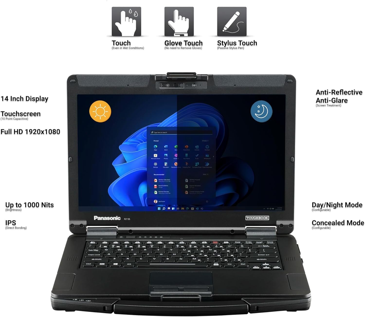 Amazon.com: Panasonic ToughBook FZ-55 MK1 Rugged Laptop, 14