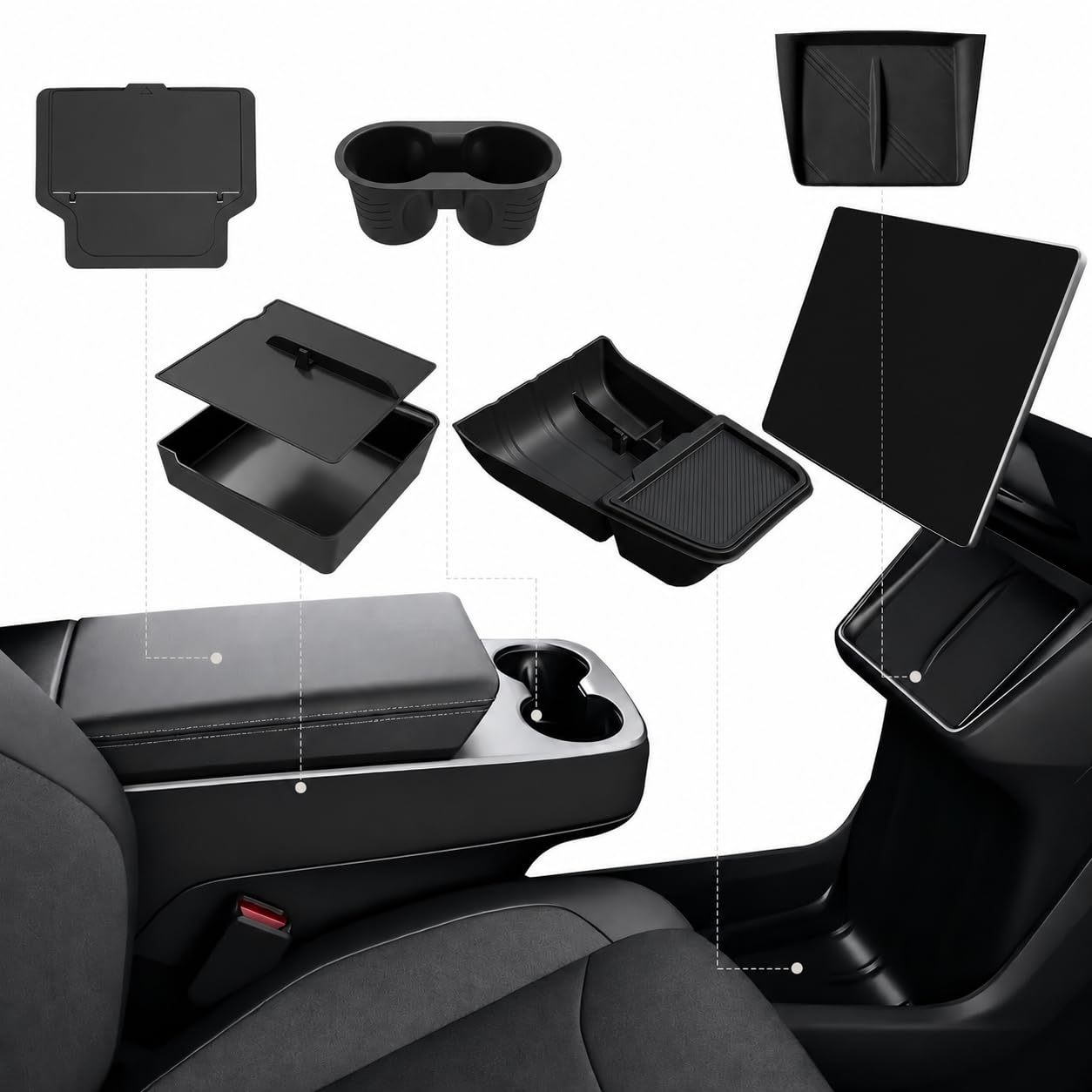 Photo 1 of Foronetry Center Console Organizer for Tesla Model Y 2025-2026 Standard
