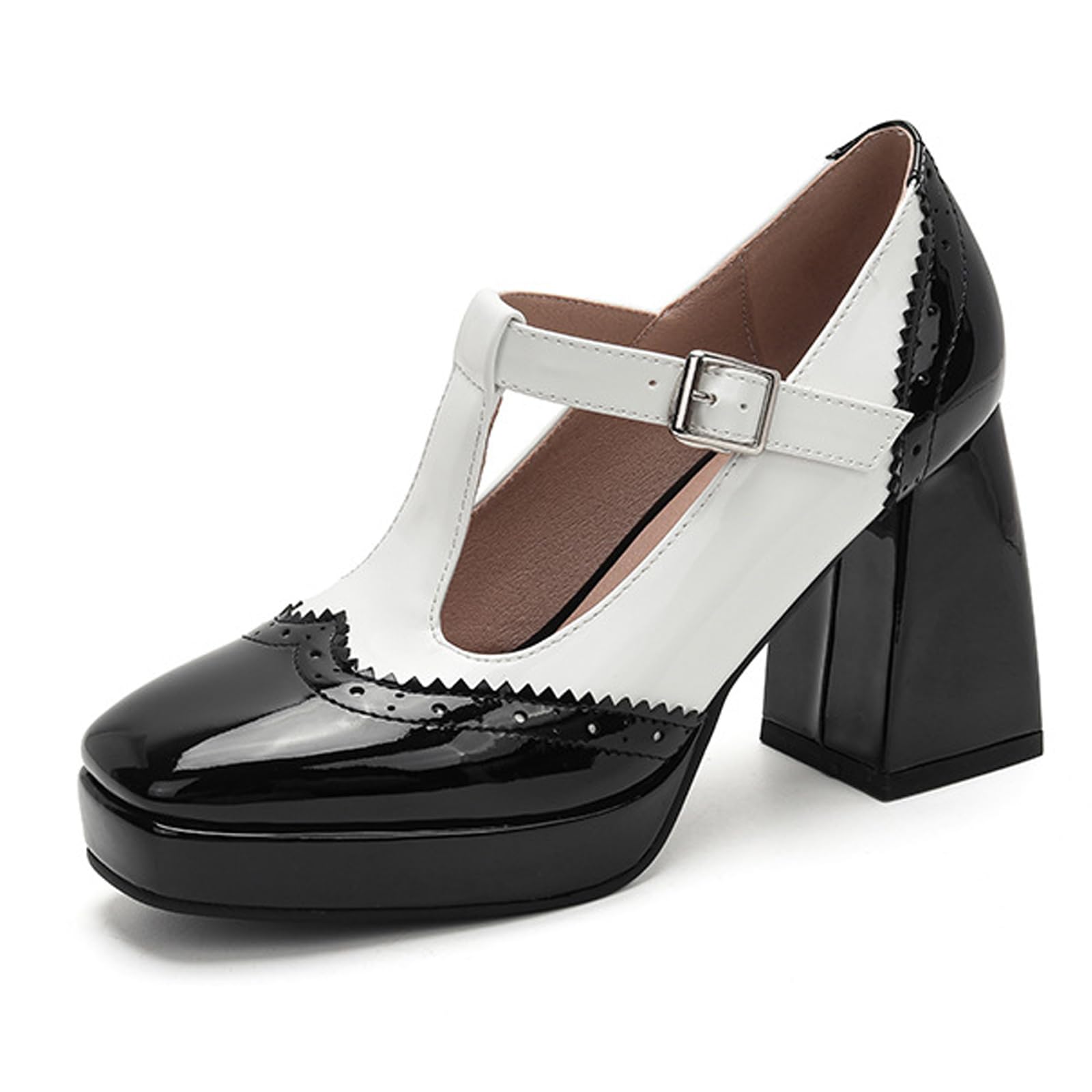 Décolleté Mary Jane Dettagli A Contrasto Donna Feste Nightclub Scarpe