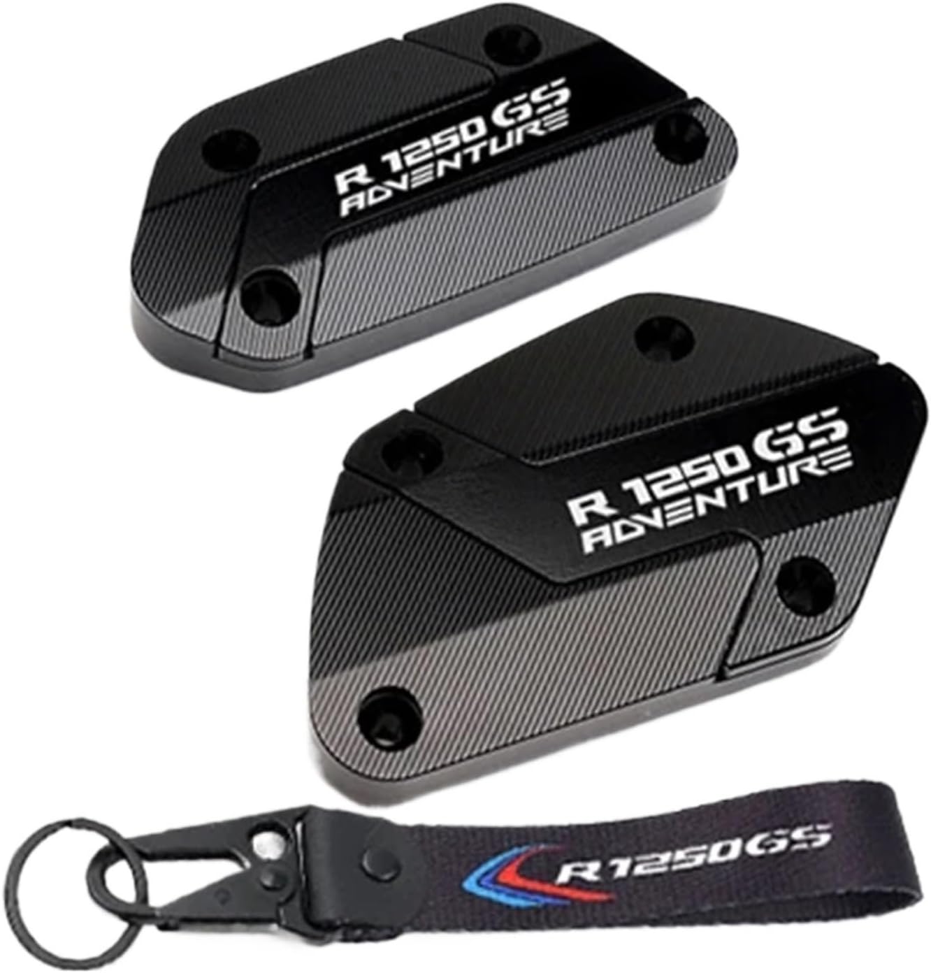 Compatible With R 1200 GSA R1200GS R1250GS Adventure R1250 GS Motorcycle Aluminum Front Clutch Brake Fluid Reservoir Caps Oil Tank Cover(R1250GSADV Black)