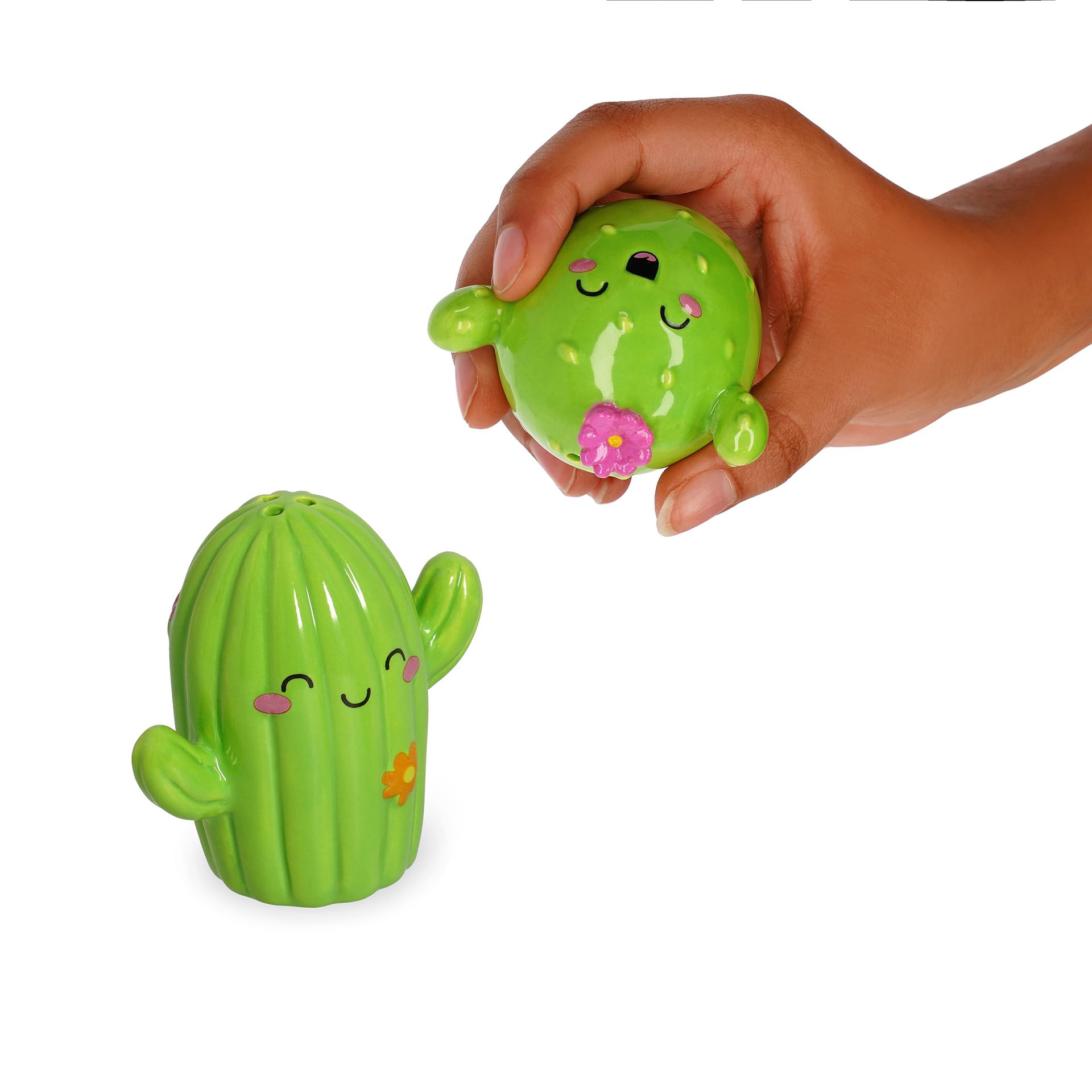 Legami Set Sel Et Poivre En Céramique Cactus Décorés À La Main