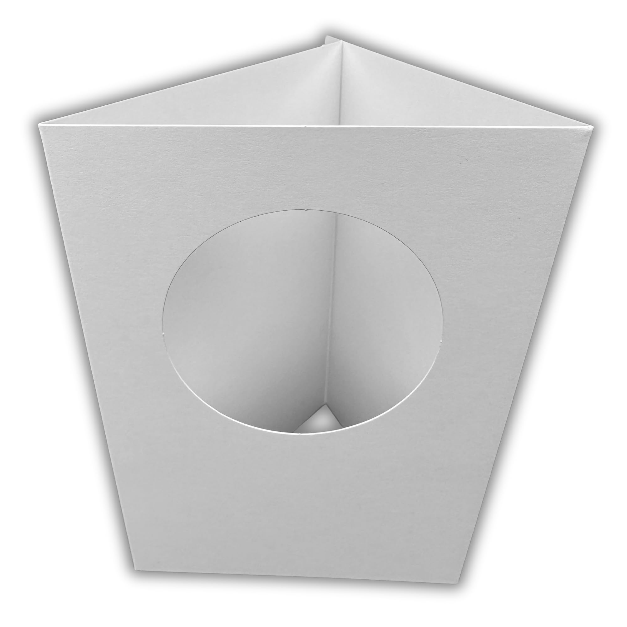 Stella Weds 10 Pack A6 White Rounded Top Circle Aperture Card Blanks & Envelopes, Tri-Fold - Image 2