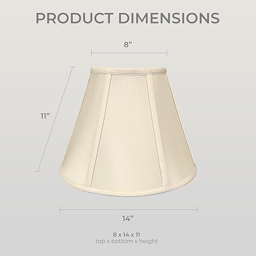 Vista 55 de Royal Designs, Inc. Deep Empire - Pantalla para lámpara (cáscara de huevo, 8 x 14 x 11 pulgadas)