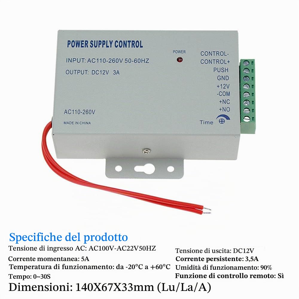 NN99 Lettore di schede tastiera RFID con sistema di alimentazione + pulsante di uscita della porta + 10 chiavi da 125 KHz No Electric Locks