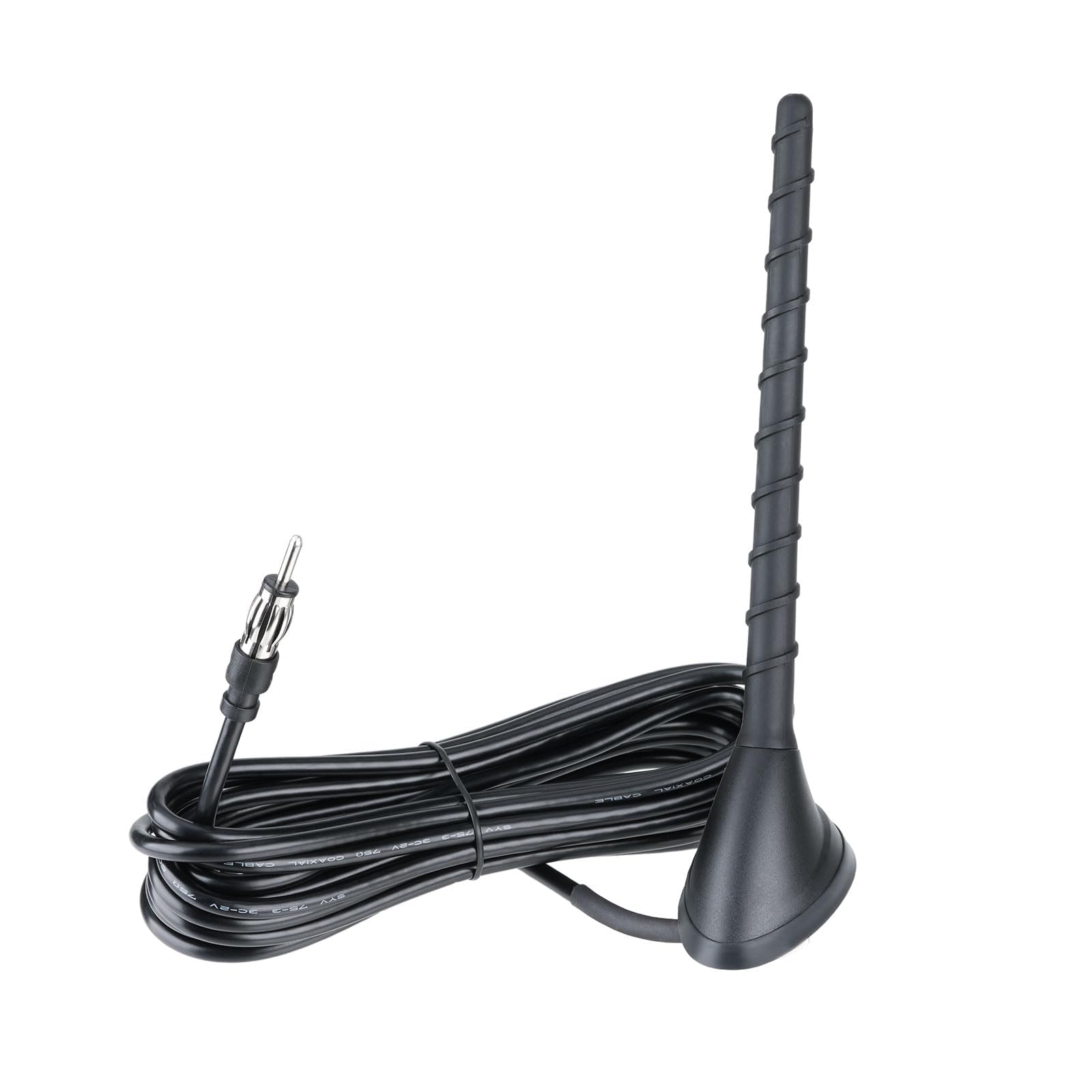 Antena de coche universal para radio FM Am con base y cable DIN de 5m 8