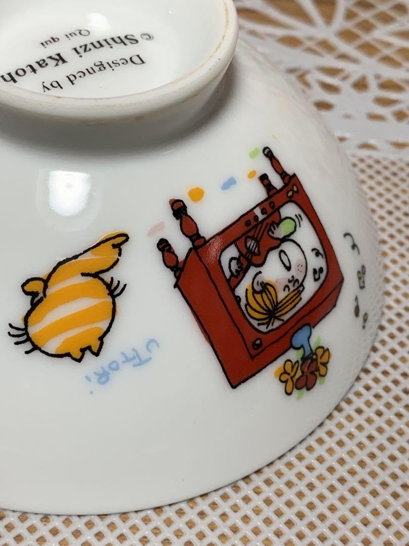 Amazon.co.jp: レトロ 水森亜土亜土ちゃん お茶碗(陶器)Shinzi