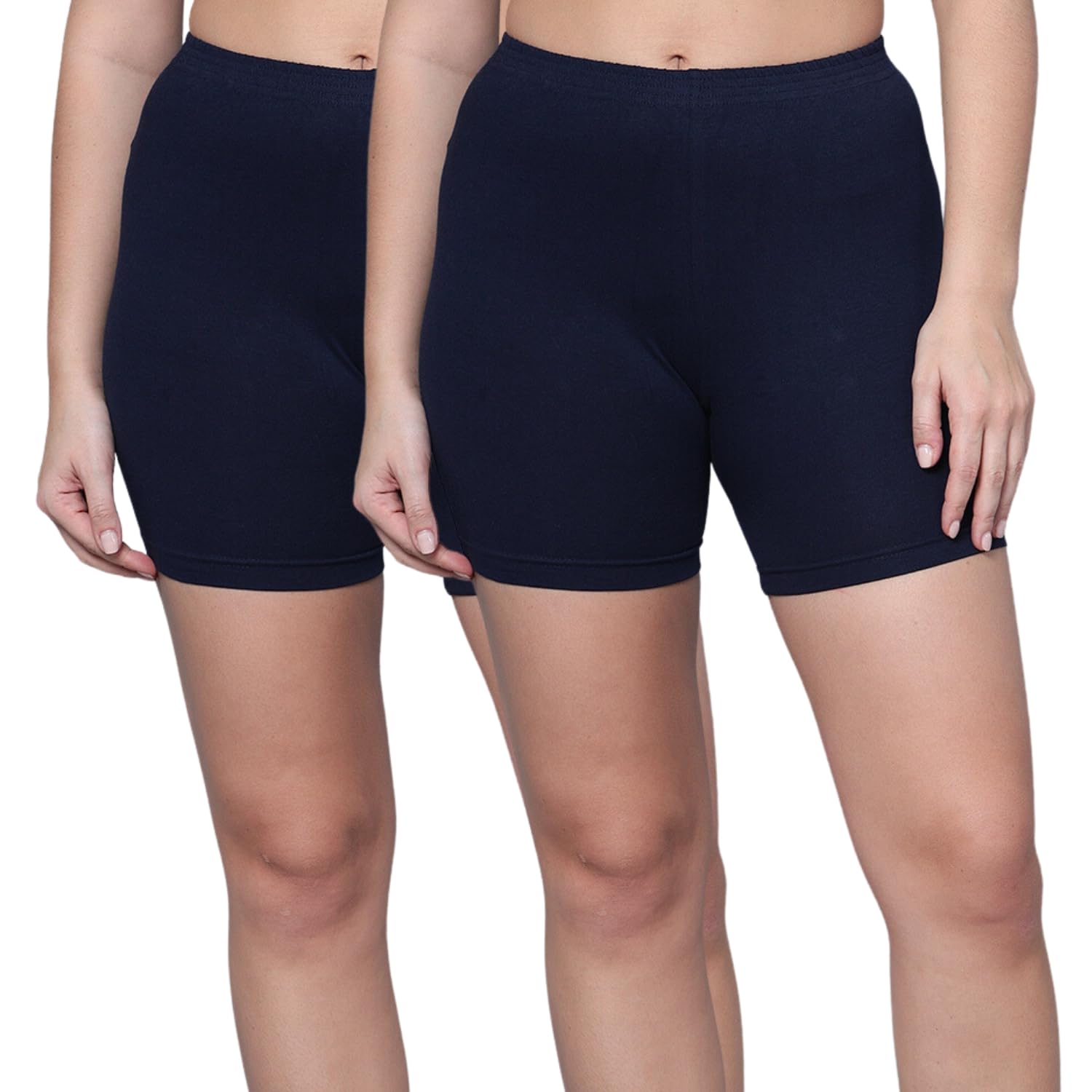 aimly Women Lycra Short Stretchable Activewear Sports Cycling Gym Yoga (Shorties/Underskirt Shorts) Combo Pack of 2-picture-4