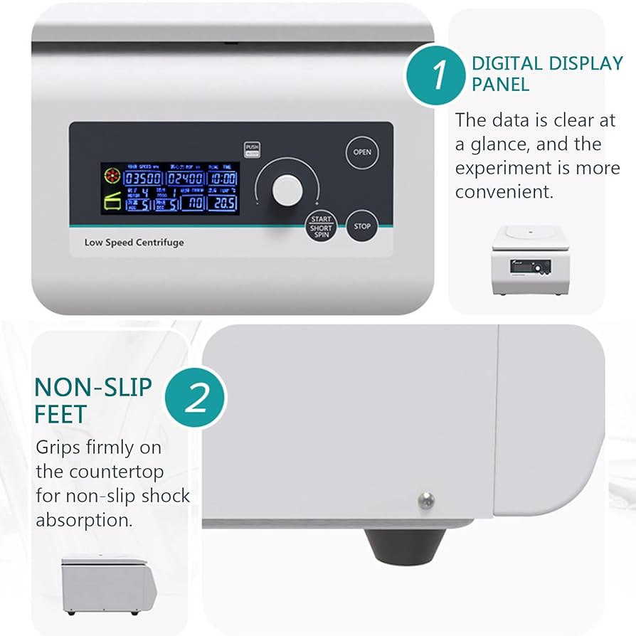 Amazon.co.jp: デスクトップ低速遠心分離機、脂肪血清分離器