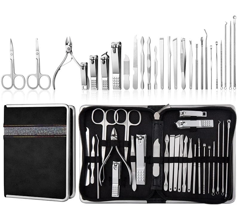 Conjunto de manicure profissional para cortador de unhas, kit de manicure de aço