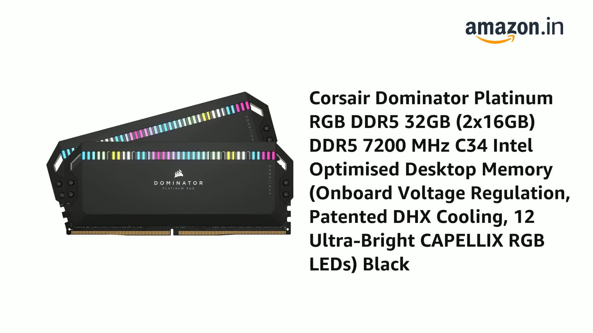 Amazon.in: Buy Corsair Dominator Platinum RGB DDR5 32GB