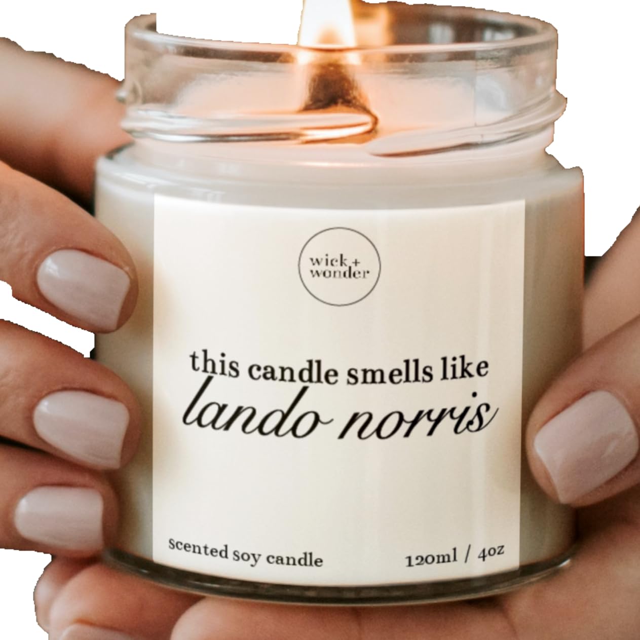 Smells Like Lando Norris Candle, Luxury Soy Wax, Formula One Gifts, McLaren F1 (120ml, 20hrs Burn)