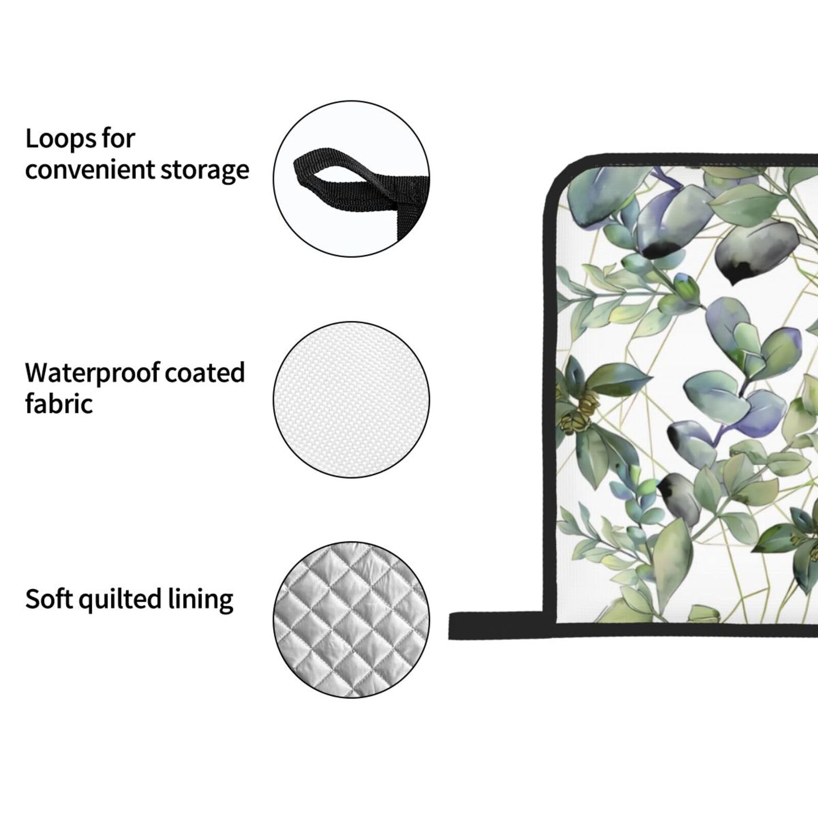 Topflappen-Set Mit Eukalyptus-Muster - Hitzebeständig & Waschbar Für Die Küche