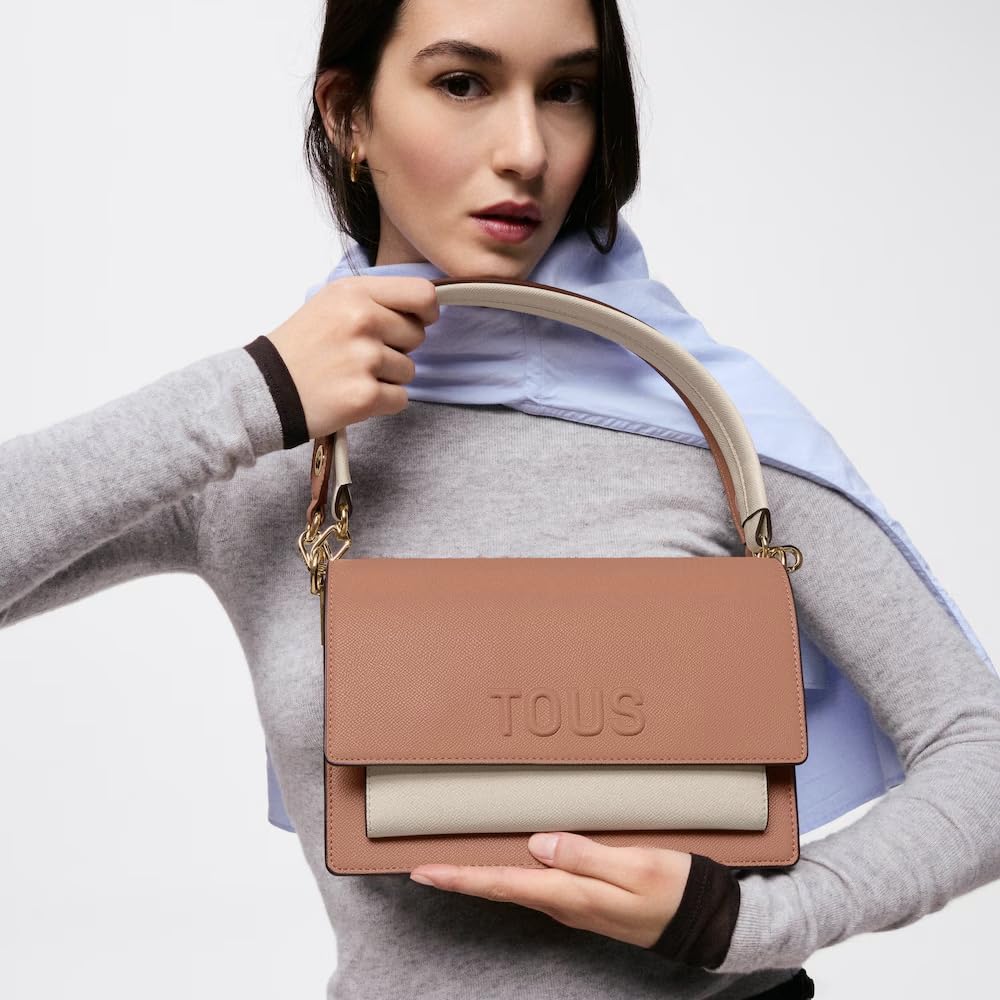 TOUS Bandolera Mediana Audree Saffiano Moca Beige 2002358243