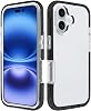 Case for iPhone 16 Plus: Non-Yellowing Shockproof Bumper with Anti-Scratch Clear Back Cover