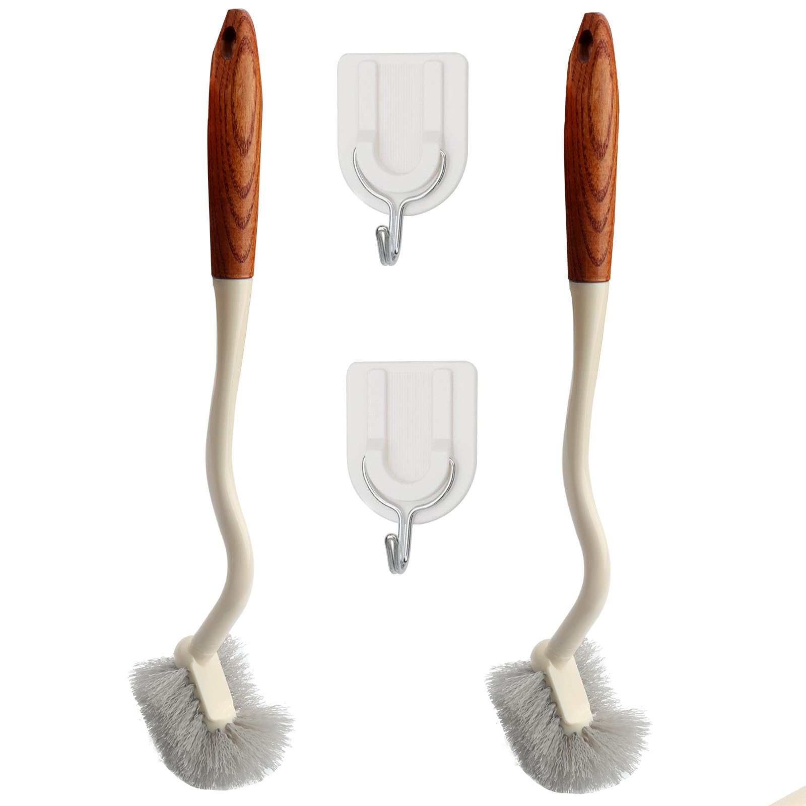 Scopino WC Cartoon Con Supporto Da Parete - Gomma Morbida, Manico Lungo, Senza Angoli Morti, Design Che Risparmia Spazio, Spazzola Sanitaria Con Base Ventilata