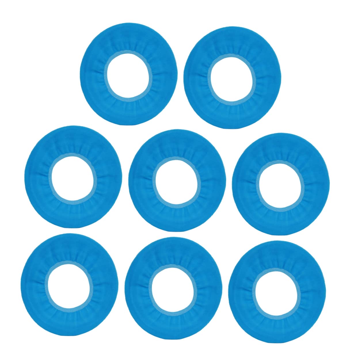 OSOLADY 8 Pack Disposable Toilet Covers Thick Elastic Toilet Seat Mats Breathable Comfortable Travel Camping Supplies Design Universal Fit Sky Blue