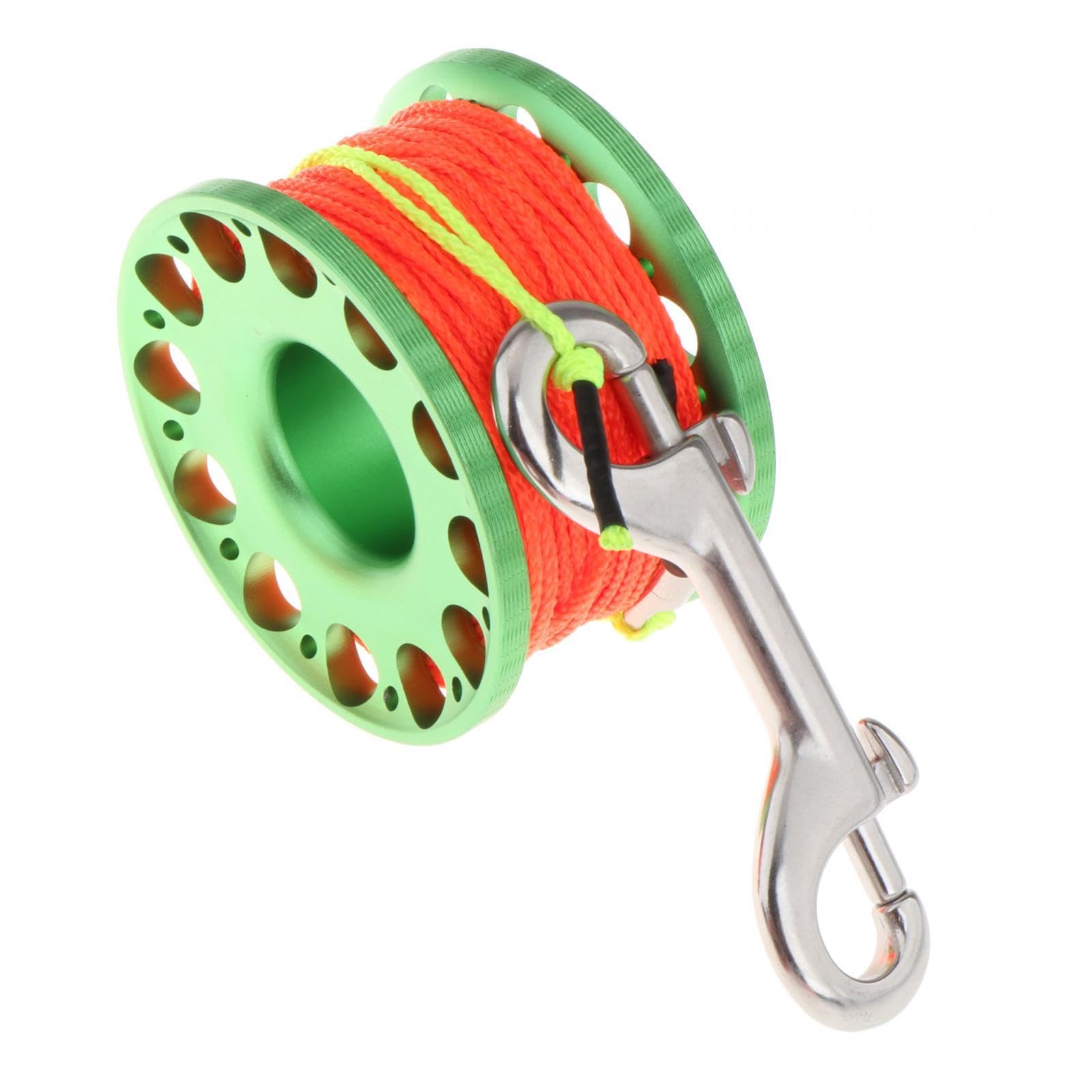 Aluminiowy kołowrotek do nurkowania z akwalungiem do aktywności podwodnych, snorkelingu, nurkowania z akwalungiem, zielony kołowrotek