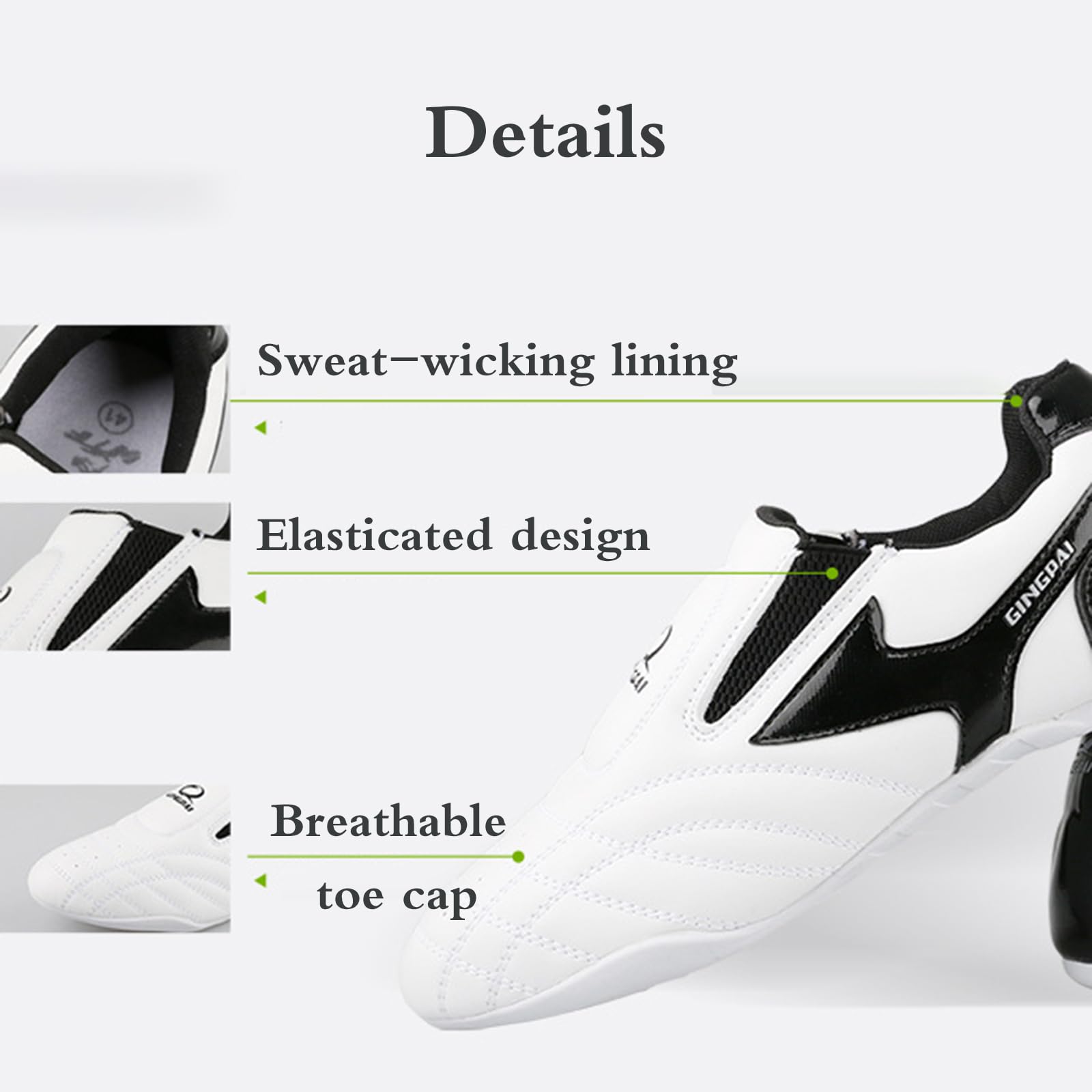 Sneakers per Arti Marziali Traspiranti,Scarpe Taekwondo Traspiranti,Scarpe Kung Fu Taekwondo,Comode,Resistente all'Usura,Adatto per L'Esercizio Mattutino