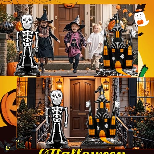 SRIZIAN 2 Pieces Halloween Foil Balloons, Inflatable Standing Halloween Foil Balloons halloween Party Decorations - Image 5