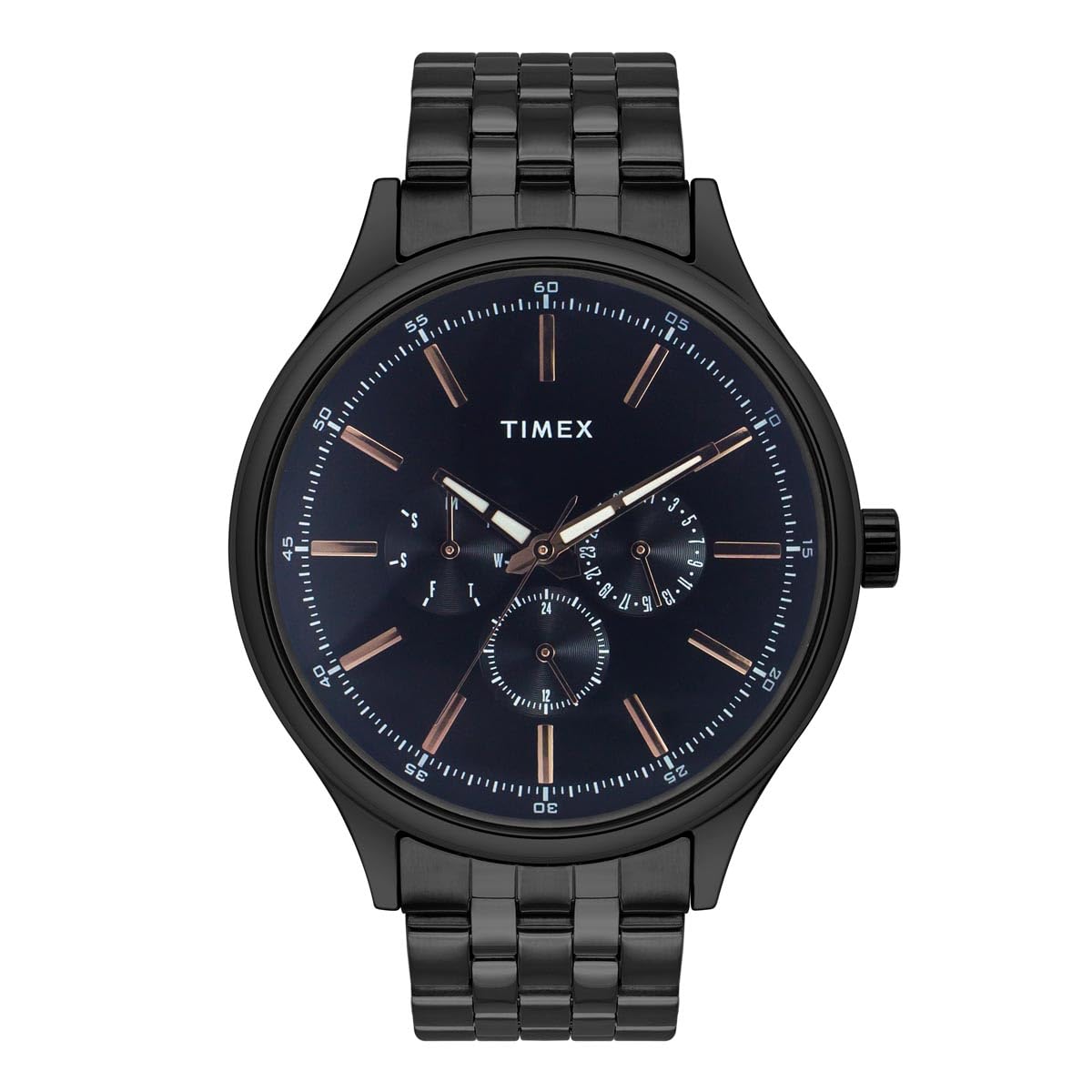 TIMEX Stainless Steel Multifunction Men Analog Blue Dial Coloured Quartz Watch, Round Dial with 30 Mm Case Width - Tweg184Smu10, Bandcolor-Silver (B0C1T32K7R) Amazon Price History, Amazon Price Tracker