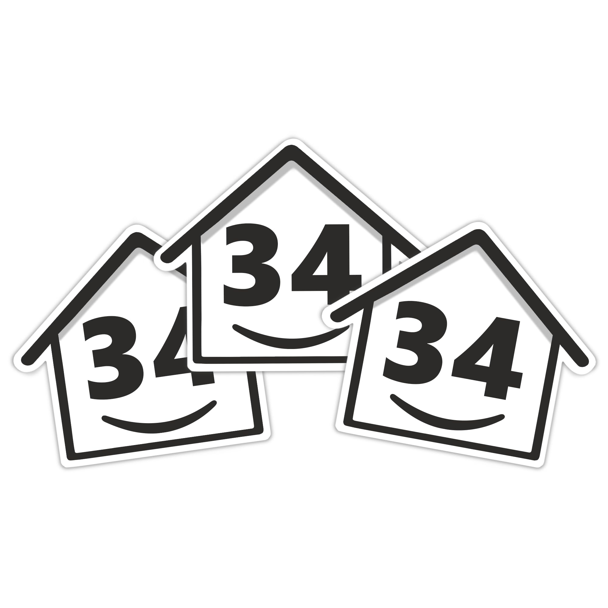 3 x Bin Numbers for Wheelie Bins, 1-99, 15cm ‘Happy House’ Design Dustbin Stickers, Easy Application Stick On Number Stickers - Weatherproof Self Adhesive Vinyl, Black (21) — view 52